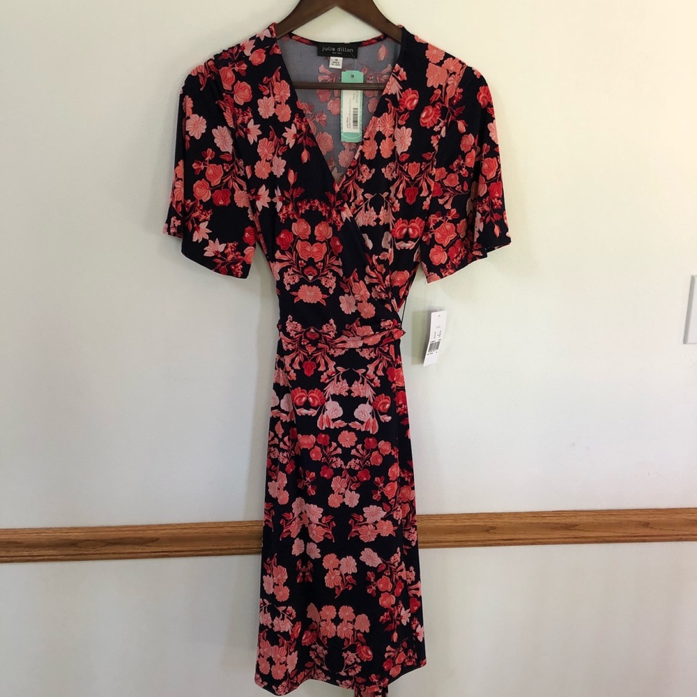 NWT JULIE DILLON Zaylee Faux Wrap Knit Dress